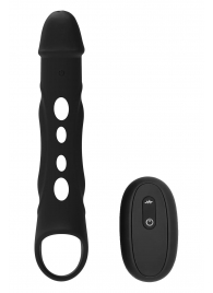 Черная насадка-удлинитель Vibrating Extender With Remote с вибрацией - Dream Toys - в Балашихе купить с доставкой