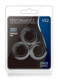 Набор из 3 черных эрекционных колец Black Small Penis Rings - Blush Novelties - в Балашихе купить с доставкой