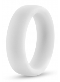 Белое люминесцентное эрекционное кольцо Silicone Glo Cock Ring - Blush Novelties - в Балашихе купить с доставкой