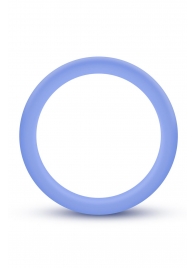 Голубое люминесцентное кольцо Silicone Glo Cock Ring - Blush Novelties - в Балашихе купить с доставкой