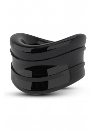 Черное эрекционное кольцо на мошонку Beef Ball Stretcher Snug - Blush Novelties - в Балашихе купить с доставкой