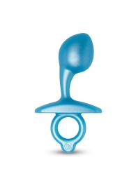 Голубая анальная пробка для массажа простаты Bulb Silicone Prostate Plug - 10,7 см. - b-Vibe - в Балашихе купить с доставкой