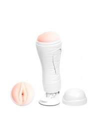 Мастурбатор-вагина Flora White с присоской и 12 режимами вибрации - Baile - в Балашихе купить с доставкой