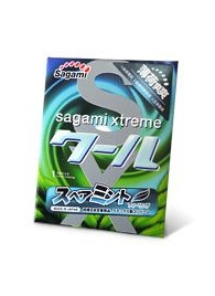 Презерватив Sagami Xtreme Mint с ароматом мяты - 1 шт. - Sagami - купить с доставкой в Балашихе