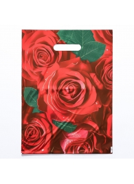 Пакет с цветочным принтом и вырубной ручкой (30х40 см) - Сима-Ленд - купить с доставкой в Балашихе