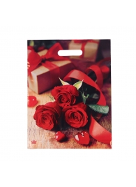 Пакет с принтом в виде роз (31х40 см) - Сима-Ленд - купить с доставкой в Балашихе