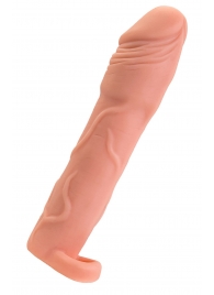 Телесная удлиняющая насадка с подхватом - 19 см. - ToyFa - в Балашихе купить с доставкой