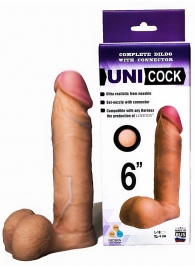 Насадка для страпона фаллической формы UNICOCK 6  - 18 см. - LOVETOY (А-Полимер) - купить с доставкой в Балашихе