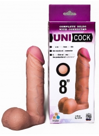 Фаллическая насадка для страпона UNICOCK 8  - 20 см. - LOVETOY (А-Полимер) - купить с доставкой в Балашихе