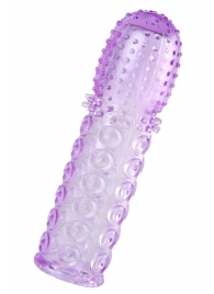 Фиолетовая рельефная насадка на пенис - 13,5 см. - A-toys - в Балашихе купить с доставкой
