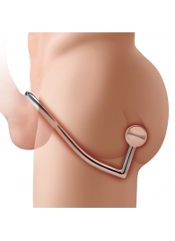 Кольцо на пенис с анальным стимулятором Stainless Steel Anal Hook   Cock Ring - BlueLine - в Балашихе купить с доставкой