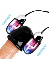 Черная стимулирующая насадка для головки полового члена Multi Speed Vibrating Penis Head Teaser - XR Brands - в Балашихе купить с доставкой