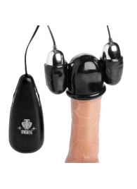Черная стимулирующая насадка для головки полового члена Multi Speed Vibrating Penis Head Teaser - XR Brands - в Балашихе купить с доставкой