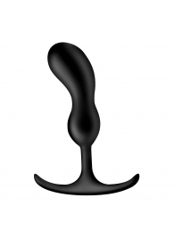 Черный массажер простаты с утяжелителями Premium Silicone Weighted Prostate Plug Medium - 16,3 см. - XR Brands - в Балашихе купить с доставкой