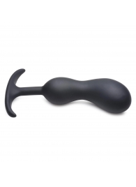 Черный массажер простаты с утяжелителями Premium Silicone Weighted Prostate Plug Large - 18,8 см. - XR Brands - в Балашихе купить с доставкой