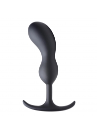 Черный массажер простаты с утяжелителями Premium Silicone Weighted Prostate Plug Large - 18,8 см. - XR Brands - в Балашихе купить с доставкой