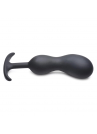 Черный массажер простаты с утяжелителями Premium Silicone Weighted Prostate Plug XL - 20,8 см. - XR Brands - в Балашихе купить с доставкой