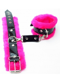 Оковы на ноги с розовым мехом BDSM Light - БДСМ Арсенал - купить с доставкой в Балашихе