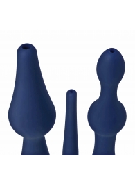 Набор из 3 универсальных насадок для анального душа Universal 3 Piece Silicone Enema Attachment Set - XR Brands - купить с доставкой в Балашихе