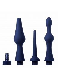 Набор из 3 универсальных насадок для анального душа Universal 3 Piece Silicone Enema Attachment Set - XR Brands - купить с доставкой в Балашихе