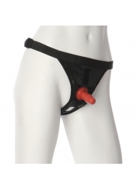 Трусики со штырьком для фиксации насадок Ultra Harness with Plug - Doc Johnson - купить с доставкой в Балашихе