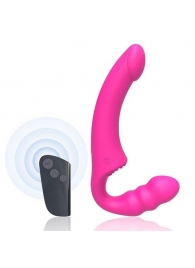 Розовый безремневой страпон Straples Strap-On Dildo - Erokay - купить с доставкой в Балашихе