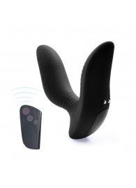 Черный вибромассажер простаты 3,5’’ Remote Control Curve P-spot Massager - 12 см. - Erokay - в Балашихе купить с доставкой
