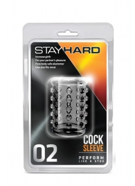 Прозрачная насадка на пенис с шишечками STAY HARD COCK SLEEVE 02 CLEAR - Blush Novelties - в Балашихе купить с доставкой
