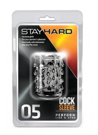 Прозрачная насадка с капельками STAY HARD COCK SLEEVE 05 CLEAR - Blush Novelties - в Балашихе купить с доставкой