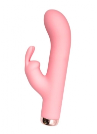 Розовый силиконовый вибратор-кролик - 16,5 см. - Свободный ассортимент