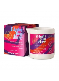Массажная свеча Light My Fire с ароматом моной - 80 мл. - Love to Love - купить с доставкой в Балашихе