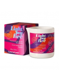 Массажная свеча Light My Fire Coconut с ароматом кокоса - 65 гр. - Love to Love - купить с доставкой в Балашихе