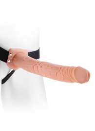 Фаллопротез телесного цвета Hollow Strap-On - 29 см. - Pipedream - купить с доставкой в Балашихе