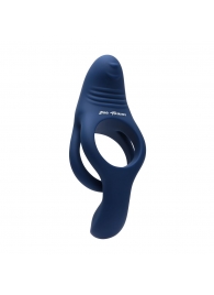 Синее эрекционное виброкольцо с двойным подхватом мошонки Ring Around The Rosy - Zero Tolerance - в Балашихе купить с доставкой