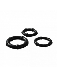 Набор из 3 черных эрекционных колец Babooom Ring Set - Adrien Lastic - в Балашихе купить с доставкой