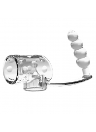 Прозрачная насадка на пенис и мошонку с анальным стимулятором Rilley - Baile - в Балашихе купить с доставкой