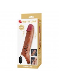 Коричневая вибронасадка с подхватом мошонки и пультом ДУ - Baile - в Балашихе купить с доставкой