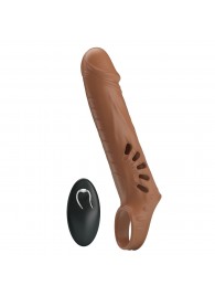 Коричневая вибронасадка с подхватом мошонки и пультом ДУ - Baile - в Балашихе купить с доставкой
