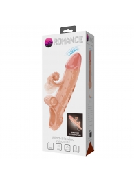 Телесная вибронасадка на пенис с подхватом мошонки - 20 см. - Baile - в Балашихе купить с доставкой