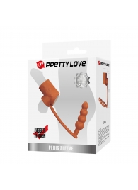 Телесная насадка на пенис и мошонку с анальным стимулятором Rilley - Baile - в Балашихе купить с доставкой