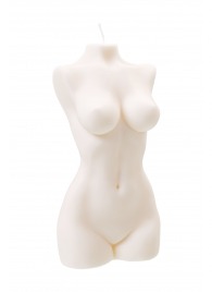 Белая интерьерная свеча в форме женского торса - 850 гр. - Pecado - купить с доставкой в Балашихе