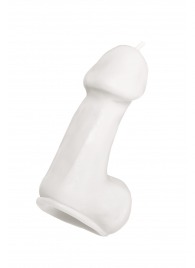 Белая свеча в форме пениса - 47 гр. - Pecado - купить с доставкой в Балашихе