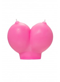 Розовая свеча «Сиськи» - 150 гр. - Pecado - купить с доставкой в Балашихе