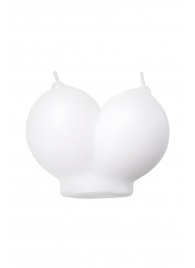 Белая сувенирная свеча «Сиськи» - Pecado - купить с доставкой в Балашихе