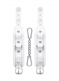 Белые узкие наручники-браслеты со скруглёнными углами - Pecado - купить с доставкой в Балашихе