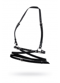 Черная кожаная портупея «Осанка» - Pecado - купить с доставкой в Балашихе