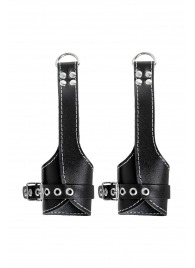 Черные подвесы с белой строчкой - Pecado - купить с доставкой в Балашихе