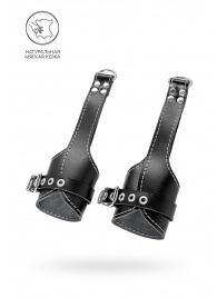 Черные подвесы с белой строчкой - Pecado - купить с доставкой в Балашихе