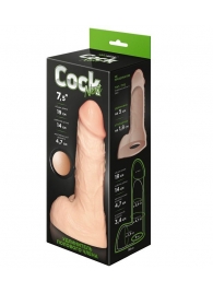 Телесный фаллоудлинитель с мошонкой Cock Next - 19 см. - LOVETOY (А-Полимер) - в Балашихе купить с доставкой