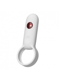 Белое эрекционное виброкольцо с пультом ДУ - Youvic - в Балашихе купить с доставкой